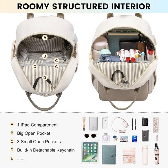 Mini Backpack Purse for Women Small Backpack with USB Charging Port main image 5